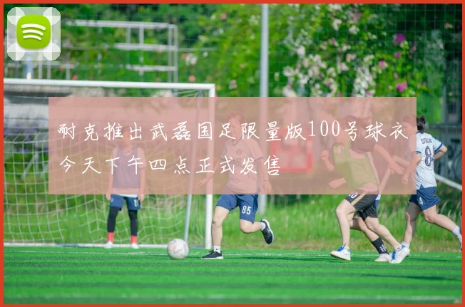耐克推出武磊国足限量版100号球衣今天下午四点正式发售